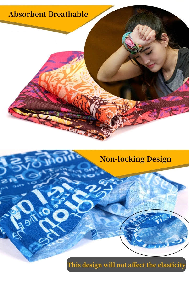 Beautiful Leopard Print Headdress Deporte Sport Face Mask For Women Cycling Bandanas Tube Headband Female Balaclava Head Scarf