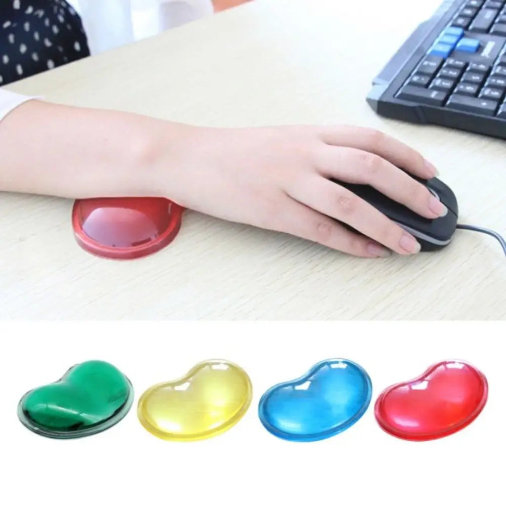 1PC Silicone Wavy Comfort Gel Computer Mouse Hand Wrist Rests Support Cushion Pad Fashion Heart-shaped Wrist Pad Hand Pillow
