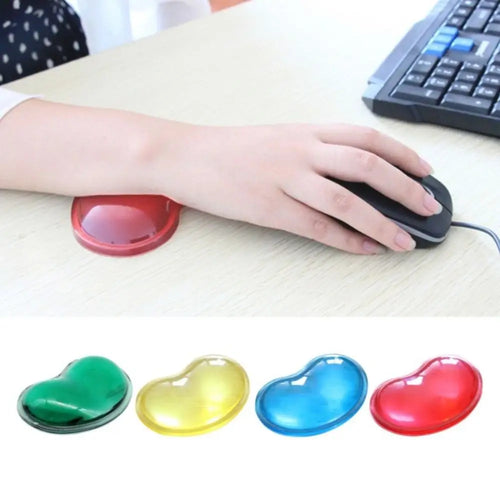 1PC Silicone Wavy Comfort Gel Computer Mouse Hand Wrist Rests Support Cushion Pad Fashion Heart-shaped Wrist Pad Hand Pillow