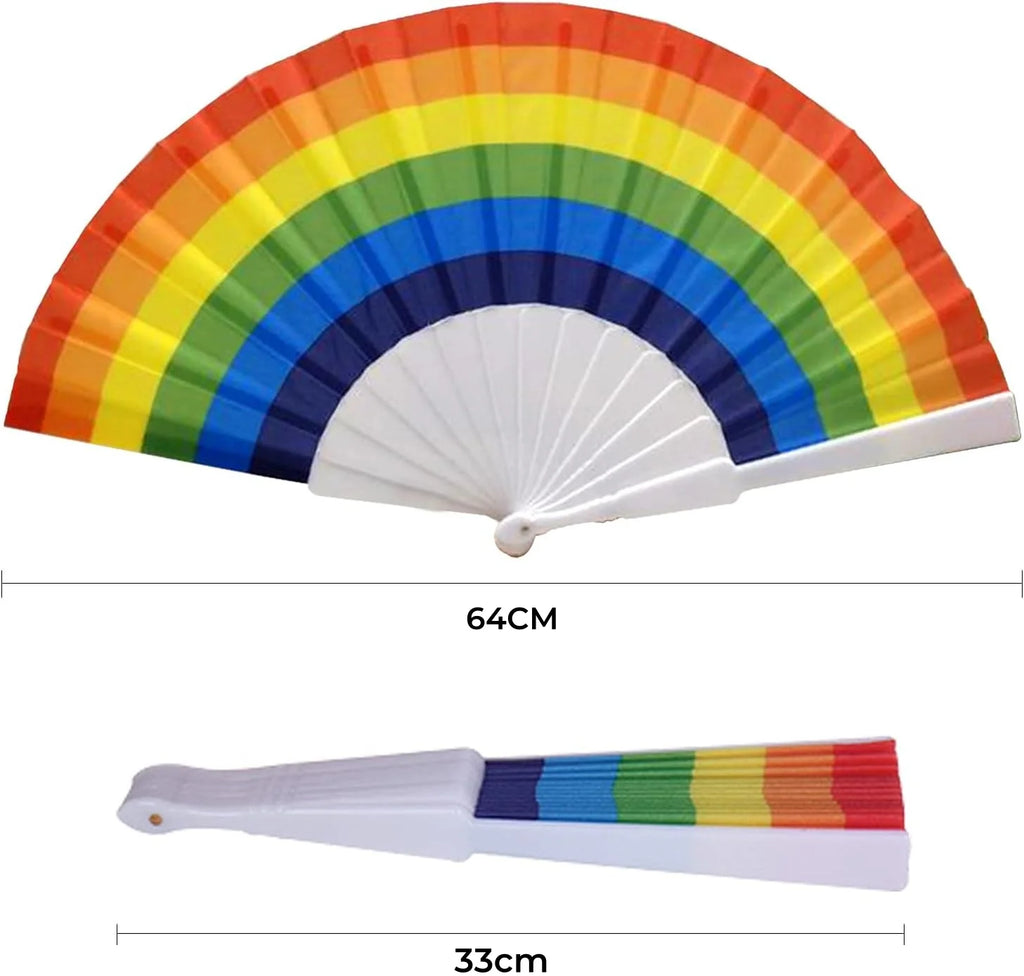 Rainbows Folding Fan Colourful Fan LGBTs Gay Pride Party Summer Cooling Fan Music Festival Women Men Props Lightweight