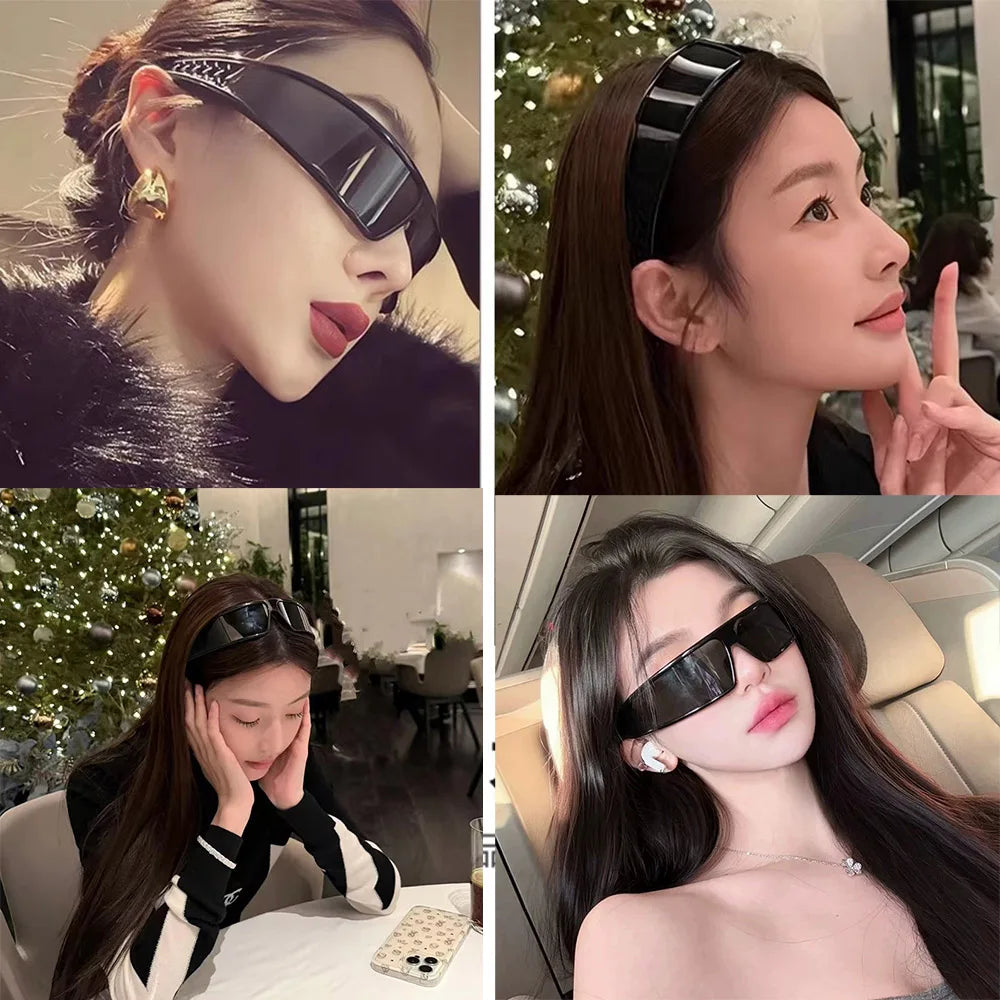 New Glasses Headband Female All-match Pressing Sunglasses Hair Bands Bundle Hair Hoop Curly Fixed Bezel Fashion Hair Accessories