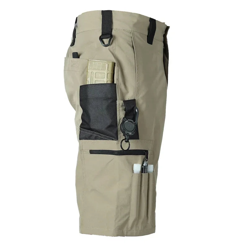 Gift belt Men's Operator Elastic Tactical Ripstop Workout Outdoor Cargo for Men Cycling Hiking Fishing Casual Shorts