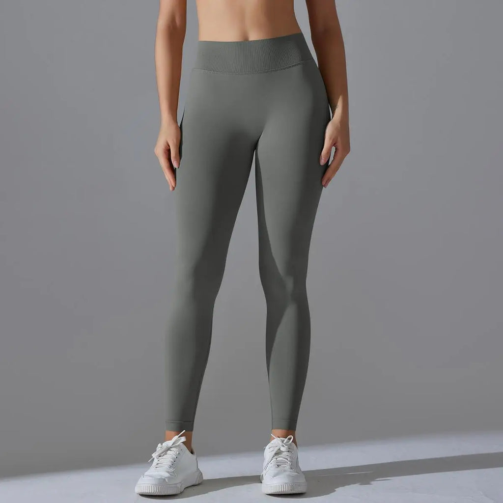 Outdoor Seamless Sports Leggings High Waist Quick-drying Yoga Running Fitness Pants Women's Peach Hip-lifting Leggings Sports