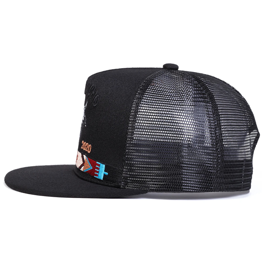 Unisex Bullhead Letter Embroidery Baseball Net Hat Spring Summer Outdoor Adjustable Casual Hip-hop Trucker Caps Sunscreen Hat