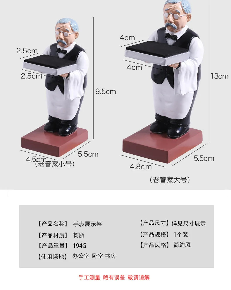 Trendy Watch Display Stand, Electroplating Cartoon Bear, Animal Resin Ornaments, Jewelry Storage Rack, Watch Holder Figure Stand