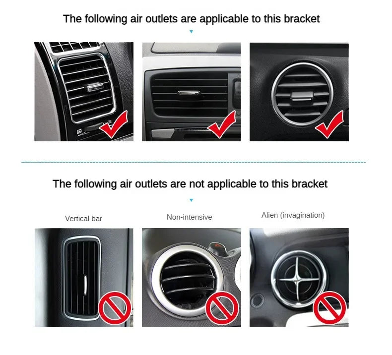 Multifunctional Car Phone Holder Navigation Frame Suction Cup Air Outlet Mount for Vehicle Dashboard Car Holder