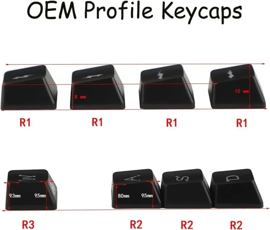 New Cute Emo Keycap Set WASD Arrow Broadside Lighting Key Cap for Mechanical Keyboard Compatible with MX Switch keyboard keycaps