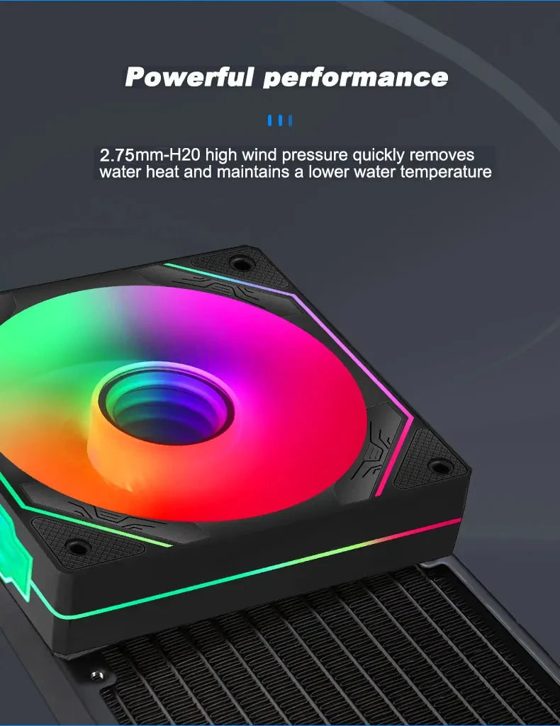 UPSIREN UF-9 PRISM 4 PRO Computer Chassis Fan，92mm ARGB 4 Pin PWM Quiet Cooling Fan 12V Large Air Volume
