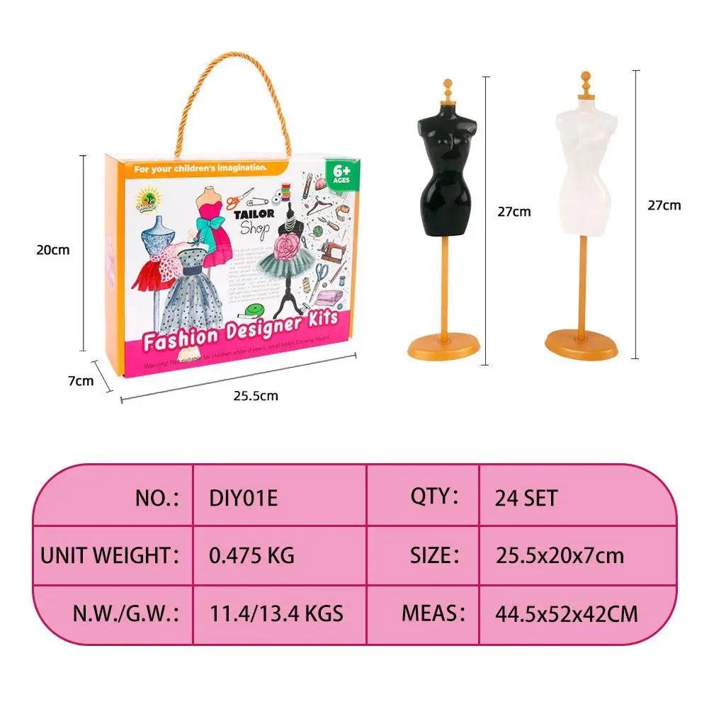 Children's Clothing Design DIY Handmade Material Kit Doll Clothes Sewing Kit For Kids Girls Fashion Designer DIY Handmade T U7R7