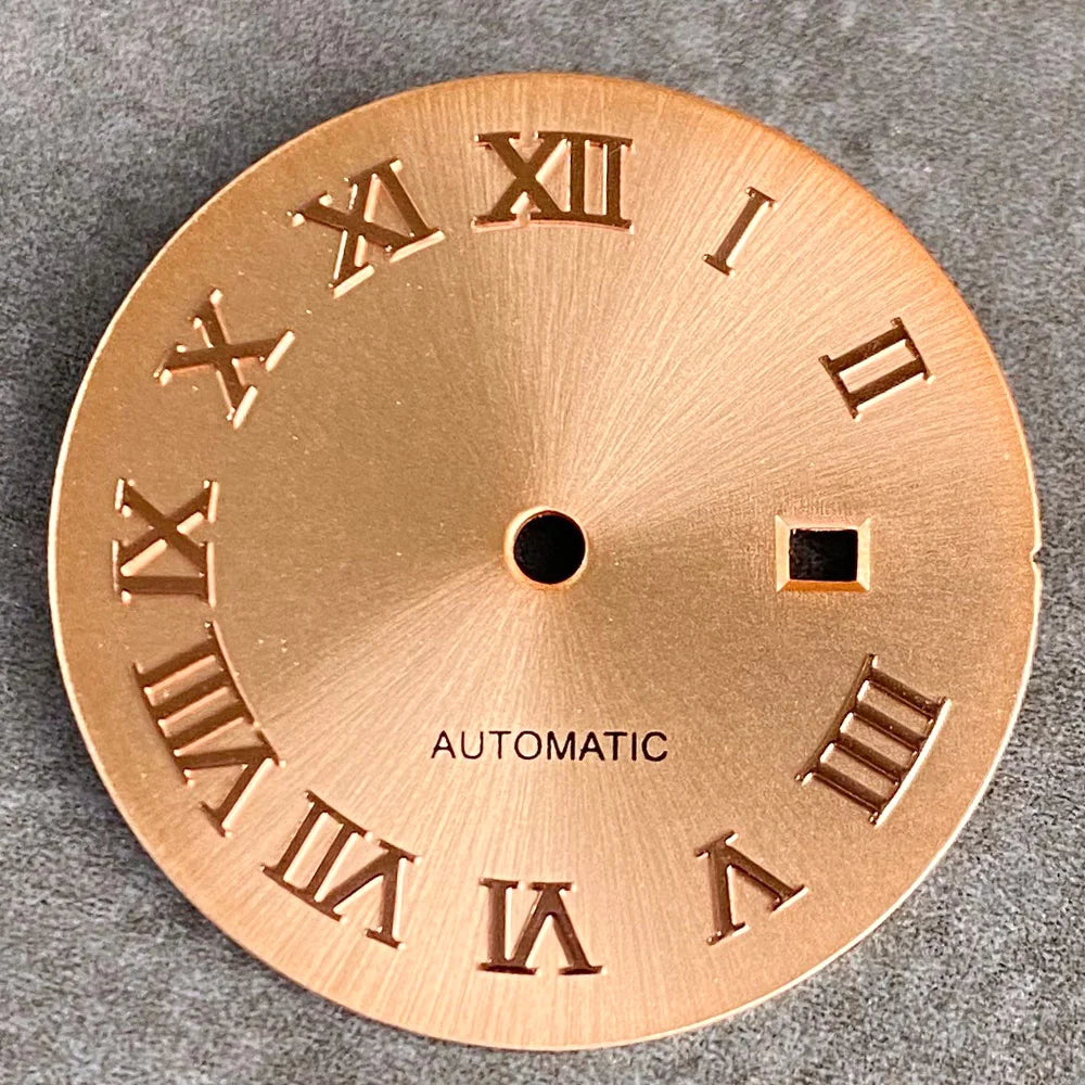 24.5mm Mother of Pearl Shell Dial Roman Diamond Sunburst Watch Dial Hand Fit NH05A NH05 Watch Movement Ladies Watchmaker Tools