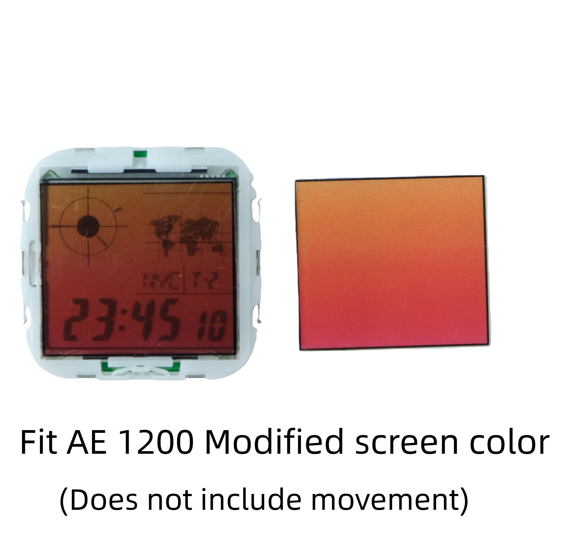 Color Display Film for Casio AE-1200 AE-1300, DIY Screen Modification Overlay Sticker, High-Quality Watch Dial Upgrade Kit