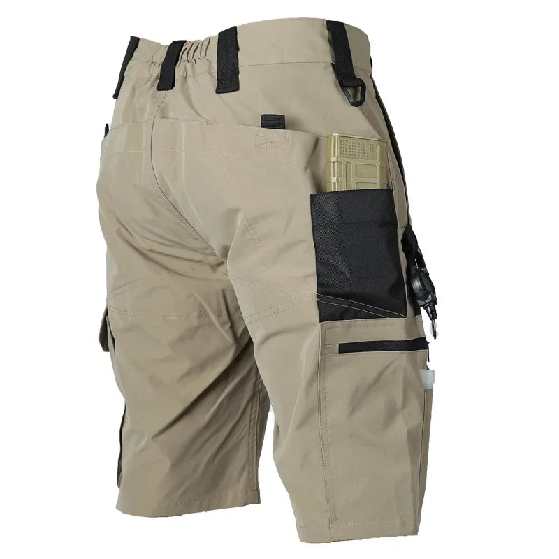Gift belt Men's Operator Elastic Tactical Ripstop Workout Outdoor Cargo for Men Cycling Hiking Fishing Casual Shorts