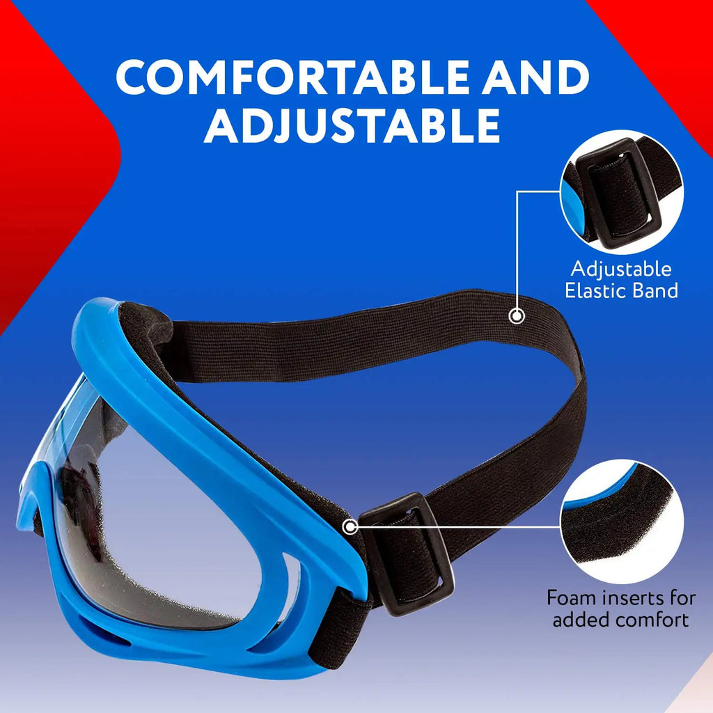 1/2 Pack Foam Gun and Blaster Face Mask Goggles Eye Shield  for Nerf Guns Foam Blaster Guns Red Blue Safety Glasses