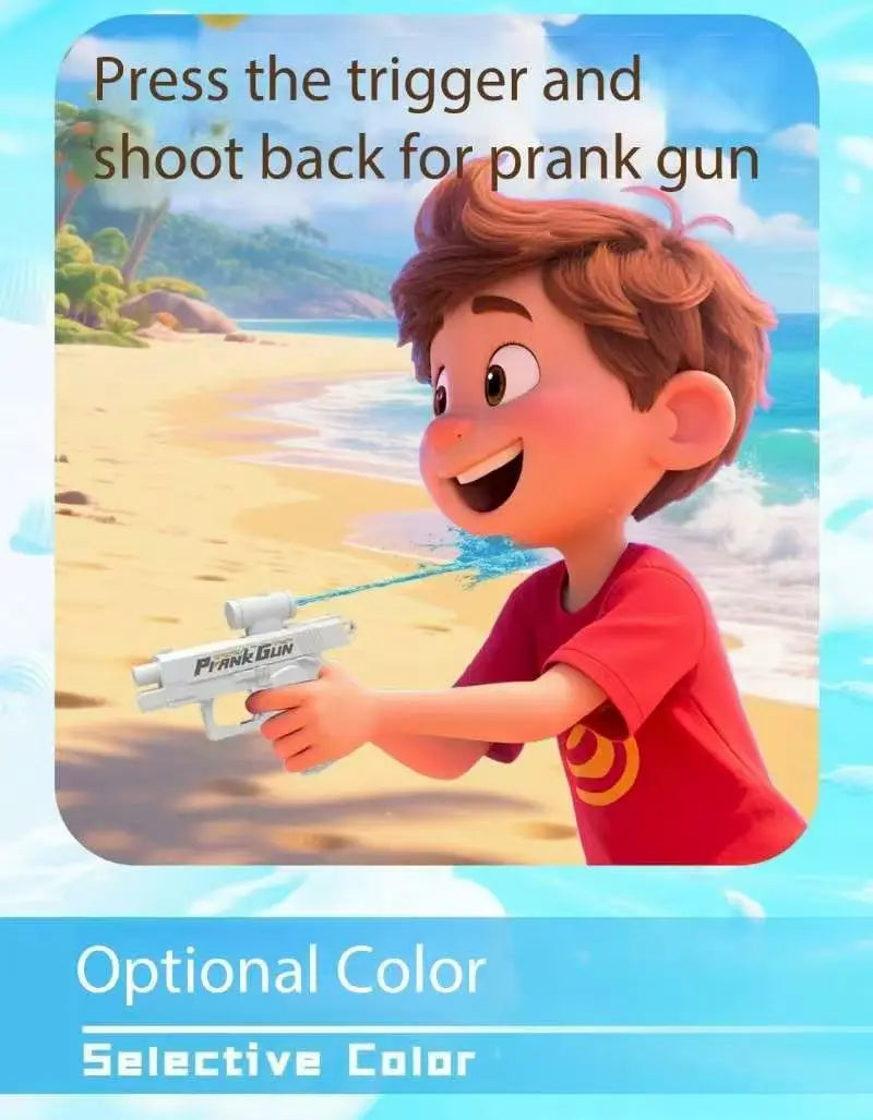 Summer Water Gun Toy - Double-Sided Prank Spray Fun, Reverse Splash Joke for Outdoor Water Fight, Cool Pool Beach Game