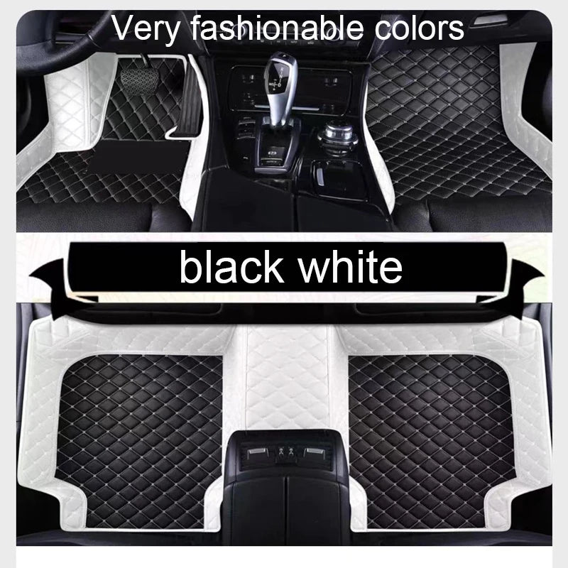Car Floor Mats For Peugeot 206CC 206 CC T16 2000~2008 Leather Mat Carpets Rugs Protective Pad Set Interior Parts Car Accessories