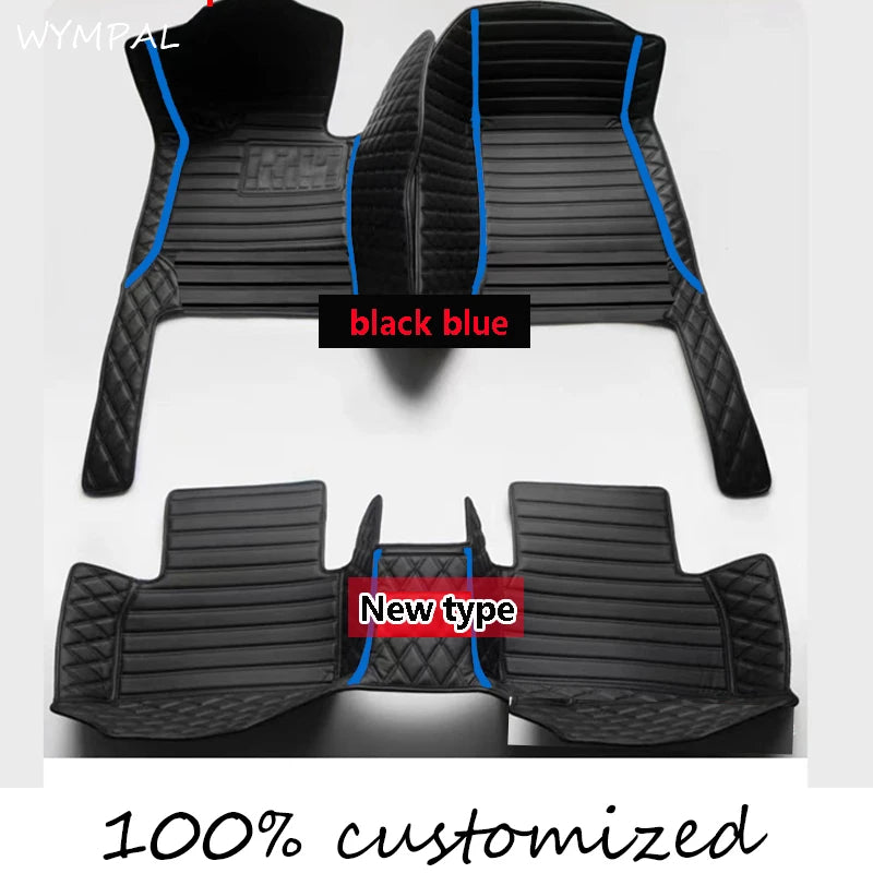 Car Mats Floor For Hyundai Kona Electric OS 2018 2019 2020 2021 2022 Anti Dirt Protective Carpets Leather Mats Car Accessoriess