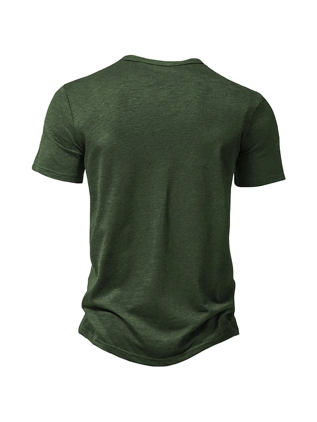 Henley Collar Summer Men's Casual Solid Color O-Neck Short Sleeve Men Thin T-shirts Soft Home Clothes Basic T-shirt Male