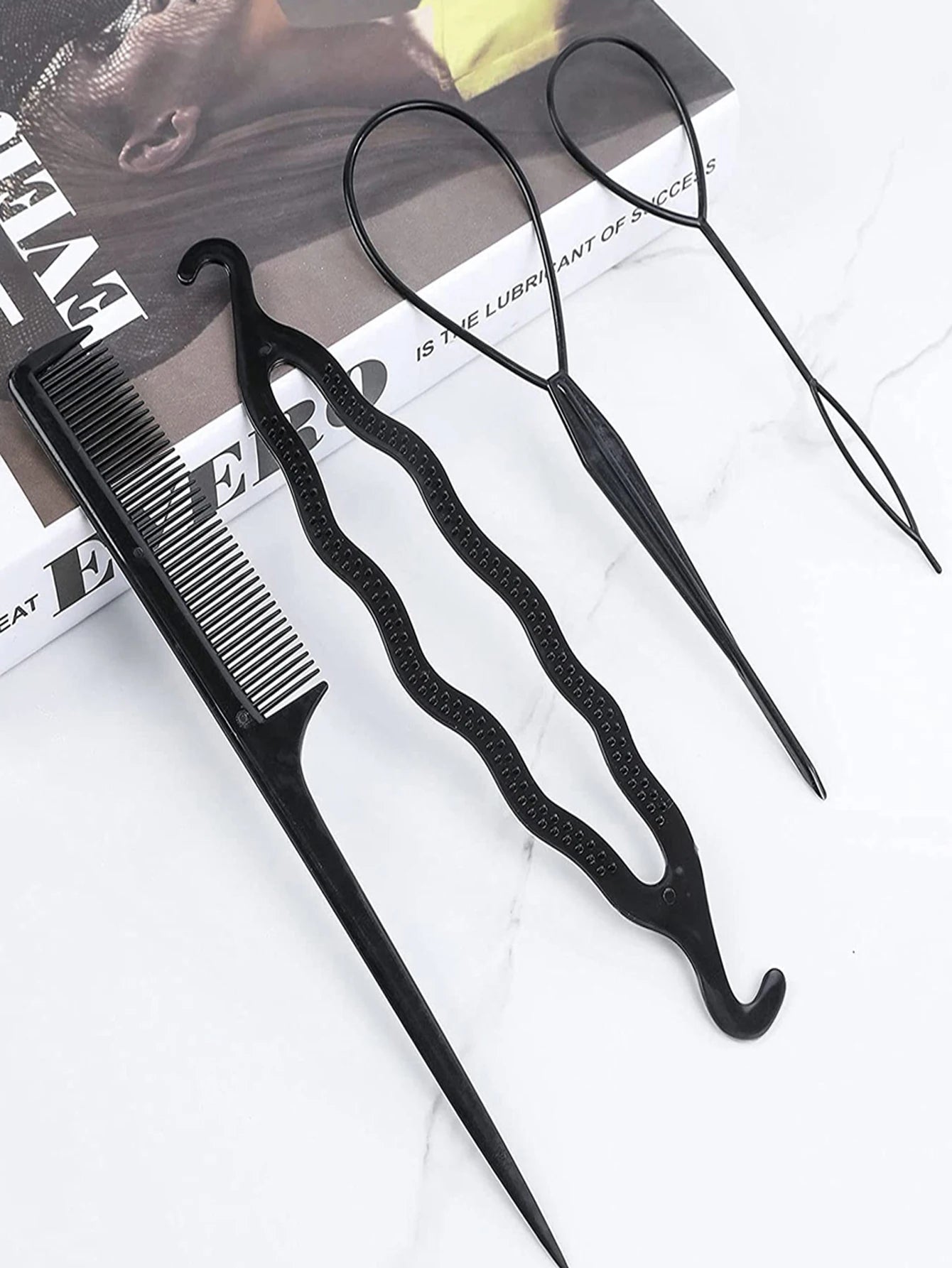4 Pcs Hair Braiding Tool, DIY Hair Styling Tool, Braid Tool Loop for Hair Braid Styling