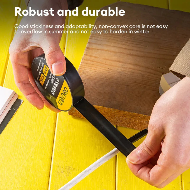 Deli 1Pcs 10m/20m Electrical Tape PVC Electrical Flame Retardant Insulation Waterproof Tape Pressure Resistant Electrical Tape