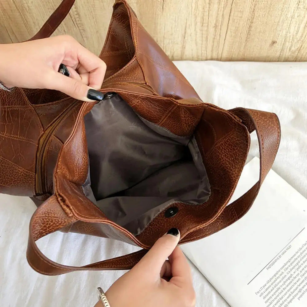 Women's Handbags Vintage Luxury Leather Shoulder Bag Designers Large Bag Modern Fashion Brand Female