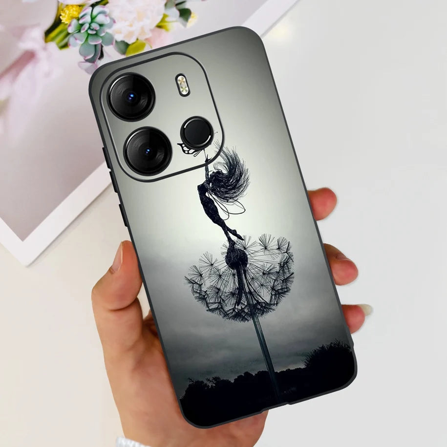 For Tecno Pop 7 Pro Pop7 Case Fashion Marble Soft Silicone Matte Coque For Tecno Spark Go 2023 Funda Pop7Pro BF6 BF7 BF7h Bumper