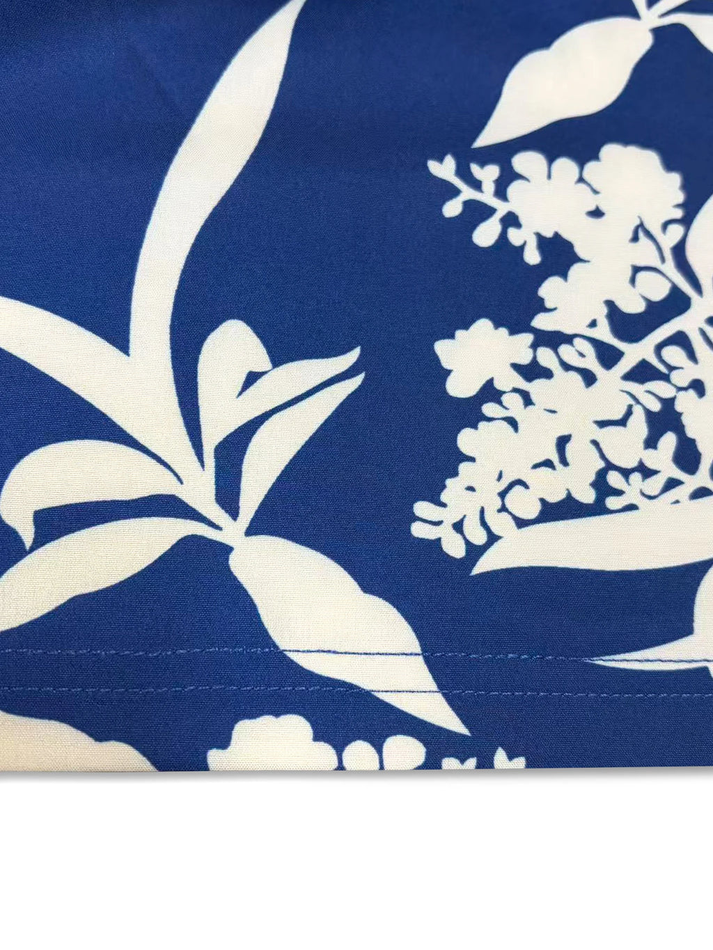 Boho Navy Floral Beach Pants Plus Size, High Waist Flowy Wide Leg Palazzo Trousers, Summer Vacation Sunscreen Resort Wear