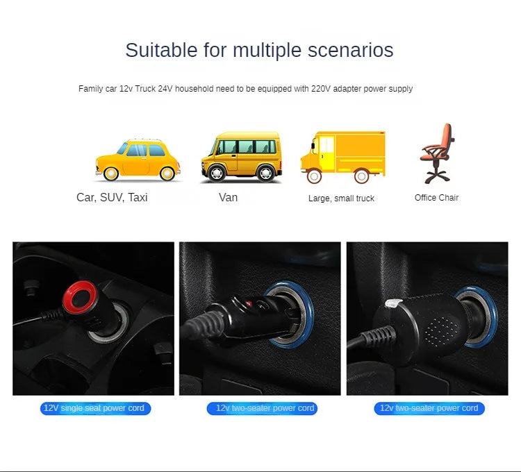 New Ventilated 12V 24V Cooling Car Seat Cushion Air Conditioned Heat Dissipation Ice Silk Pad Universal For Cars SUVs Trucks