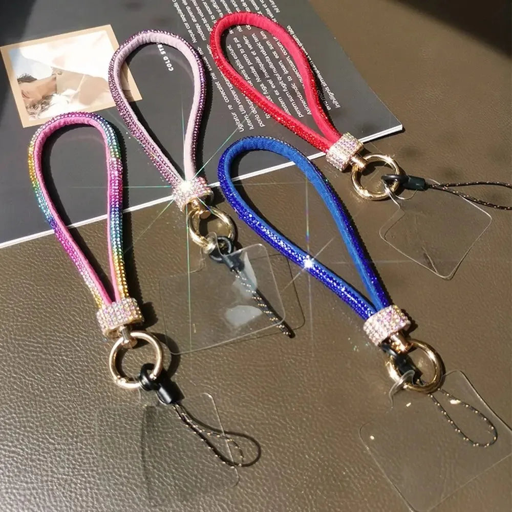 Mobile Phone Charm Lanyard Luxury Rhinestone Wrist Key Chain High-end Diamond-encrusted Bracelet Reinforced Cellphone Cord Strap