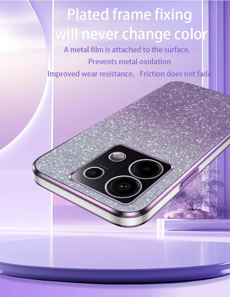 Reno 13 Pro 5G Luxury Shiny Glitter Plating Silicone Case on For Oppo Reno 13 Reno13 13F 13Pro Camera Lens Soft Back Cover Coque