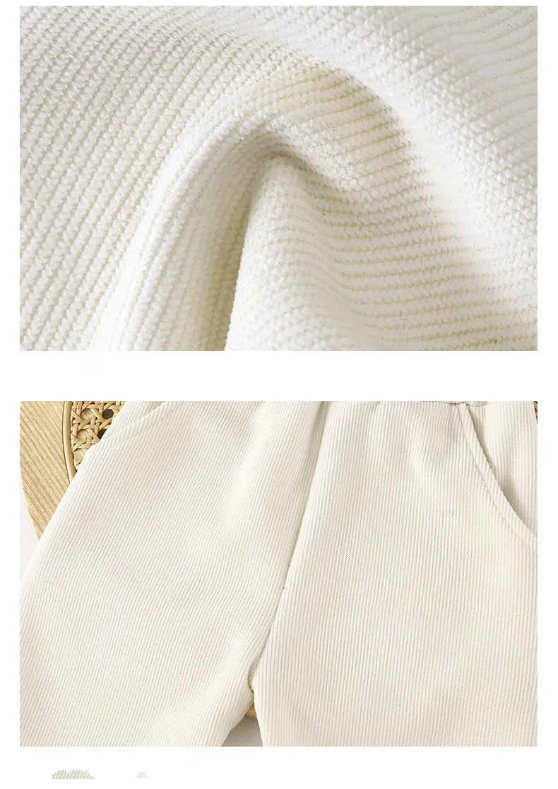 Girls Slim Fit Flared Pants Autumn Winter New Outwear Trendy Korean Version Children Trousers