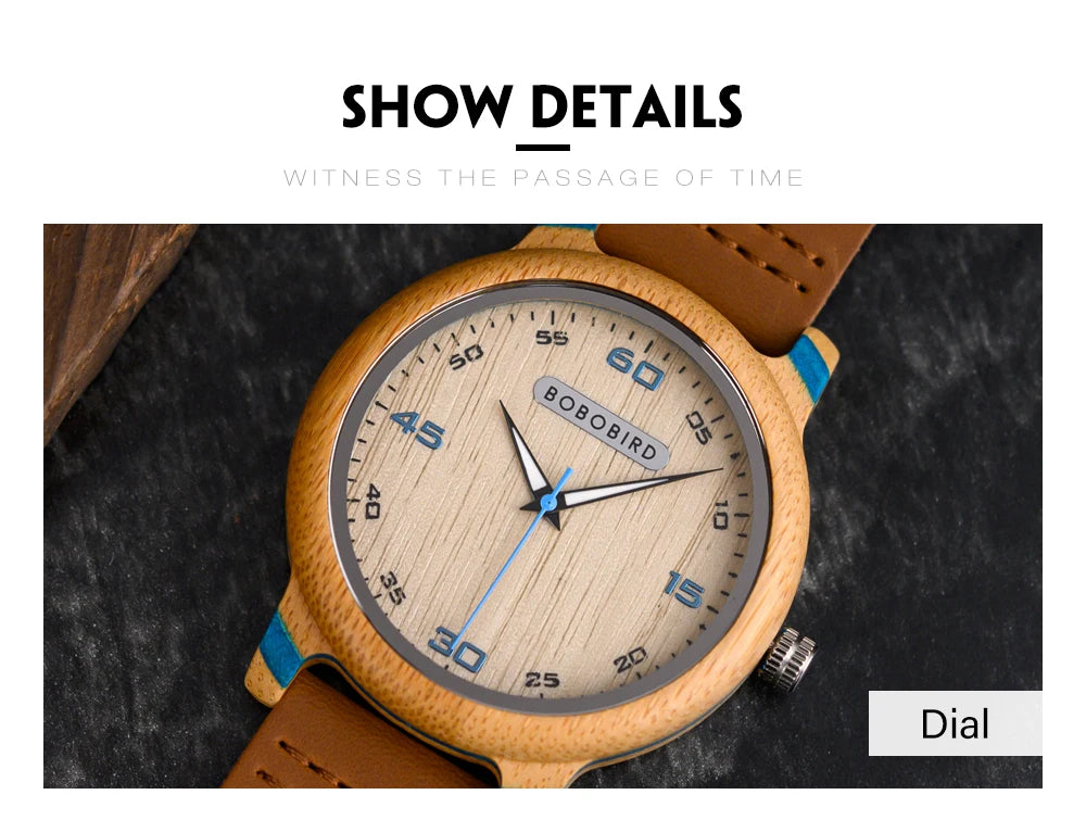 BOBO BIRD Wood Watch for Men and Women Unisex Lightweight Handcrafted Wooden Watches Limited Time Offer Customized