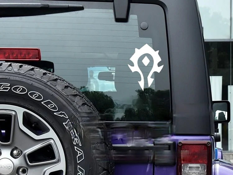 Car Stickers Decor Motorcycle Decals World of Warcraft Horde Decorative Accessories Creative Sunscreen Waterproof PVC.