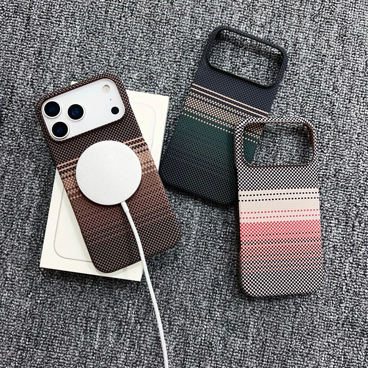 Frameless Carbon Fiber Starry Sky For Magsafe Magnetic Case For iPhone 17 Air 16 15 14 13 12 Pro Max Plus Wireless Charge Cover