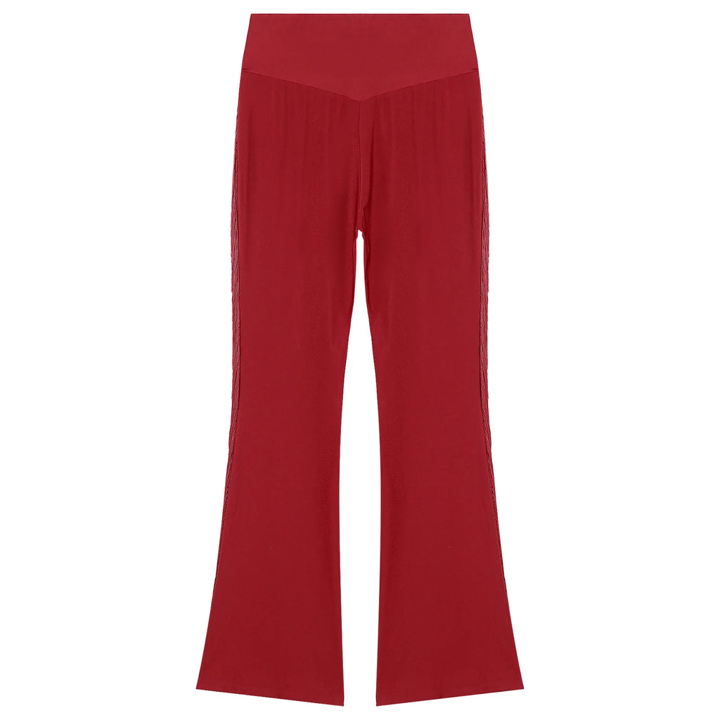 Mens Tassel Flared Pants Vintage Bell-Bottom High Waist Trousers for Jazz Latin Dance Stage Performance Club Disco Party Costume