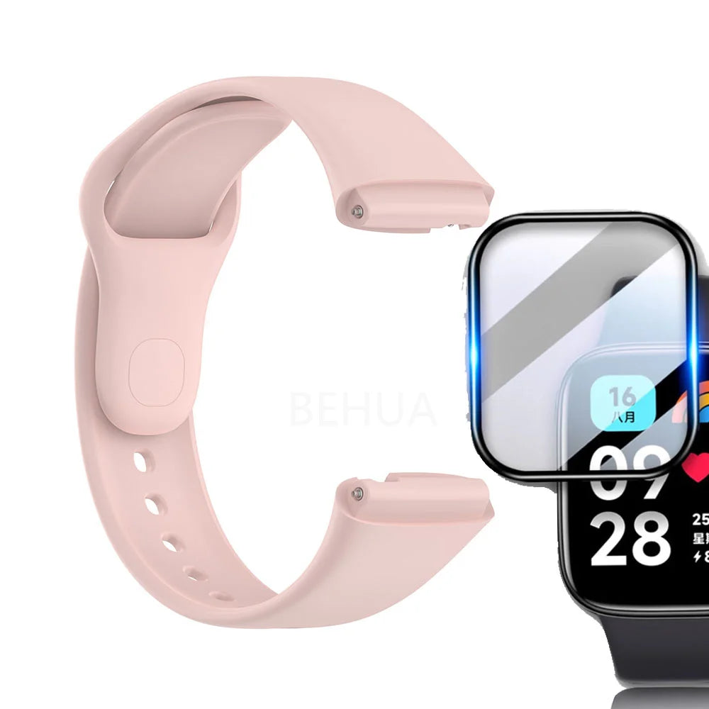 Silicone Band Strap For XiaoMi Redmi Watch 3 Active /For Redmi Watch 3lite Watchstrap Smart Sport WristBand Bracelet Replacement