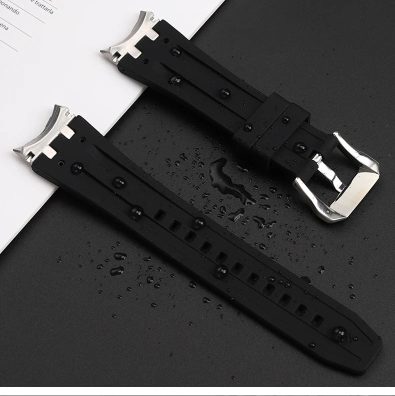 Special Curved Silicone Watch Strap For Citizen Blue Angels AT8020 Skyhawk JY8078 JY8075 8051 8050 Watchband 22mm 23mm 24mm Belt