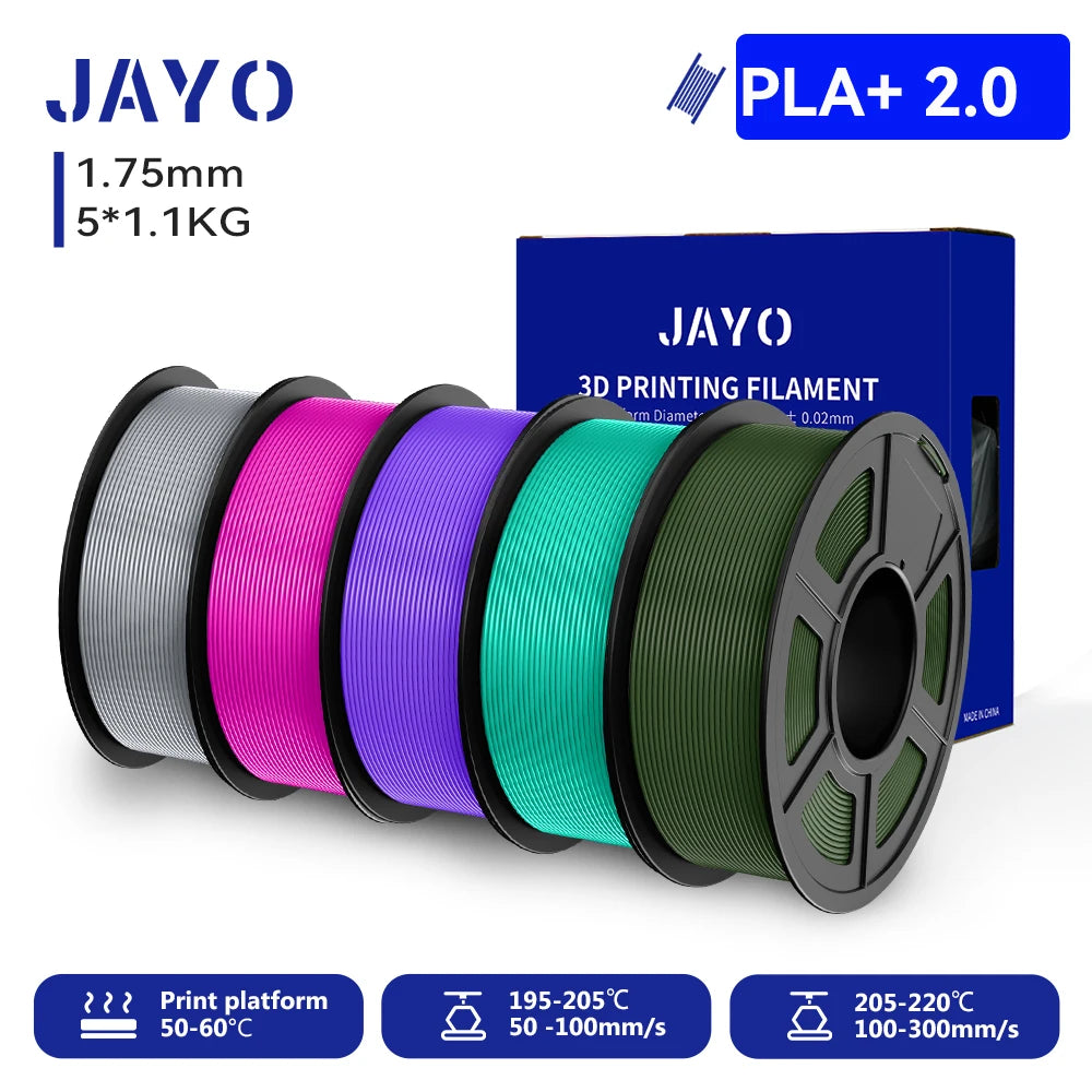 JAYO 3D PETG/PLA/PLA PLUS Printer Filament 1.75mm 5.5KG 100% No Bubble non-toxic 3D Printing Materials for 3D Printer&3D Pen