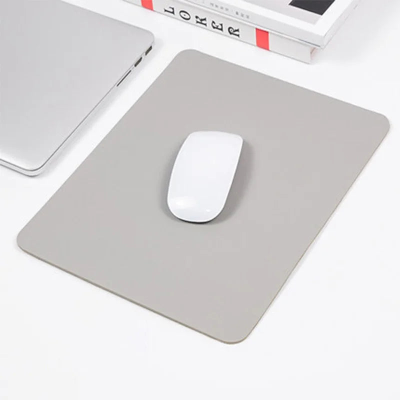 Small Size Office Mouse Pad Colorful Double-side Waterproof Desktop Protector Mat PU Leather Non-slip Pad For Laptop PC Computer