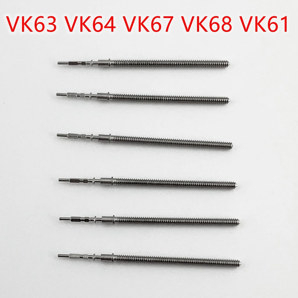 Goutent Steel Crown Parts Crown Watch Steel Stem Kit Fit VK63 VK64 VK67 VK68 VK61 Quartz Movement Stem Watch Accessories