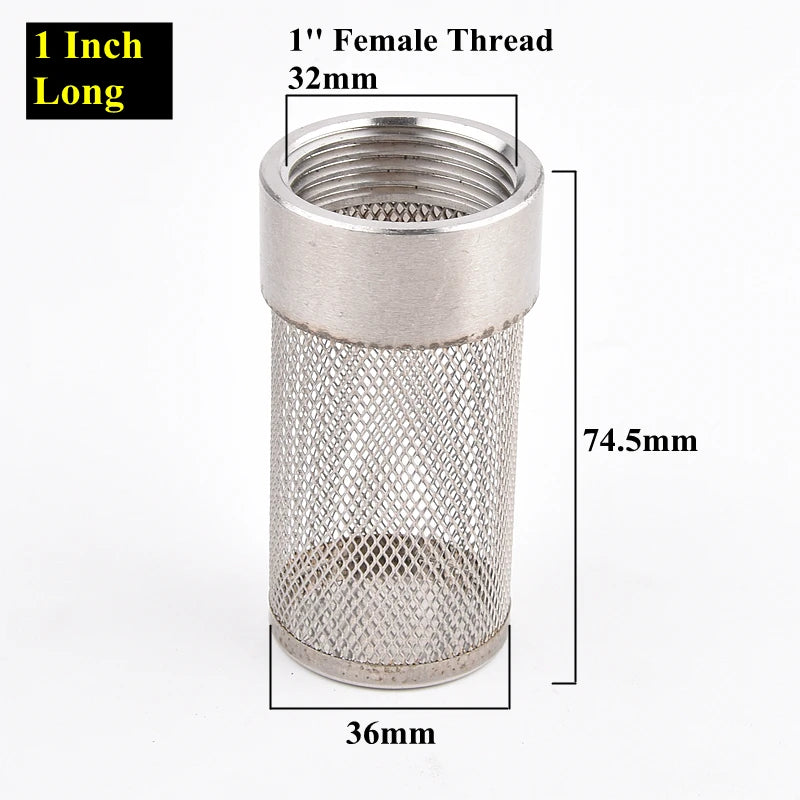 304 Stainless Steel Mesh Filter Aquarium Fish Tank Filter Garden Irrigation Impurity Filter Water Cleaning Mesh Metal Filter
