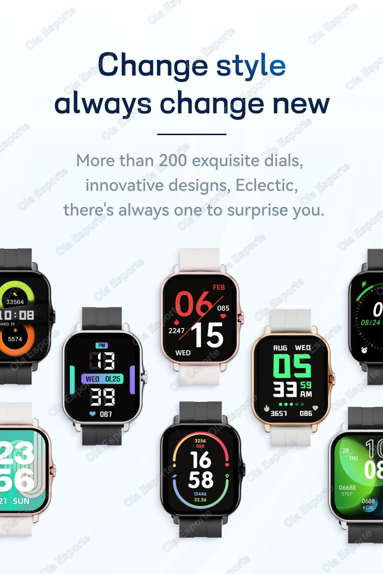 2024 New Smart Watch For Men Women Gift HD Screen Sport Fitness Health Monitoring Watches BT Call Digital smartwatch Wristwatch