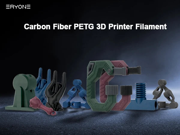 ERYONE PETG Carbon Fiber 3D Printer Filament 1.75mm 1KG ±0.03mm Precision - High Strength & Stiffness for FDM Printers