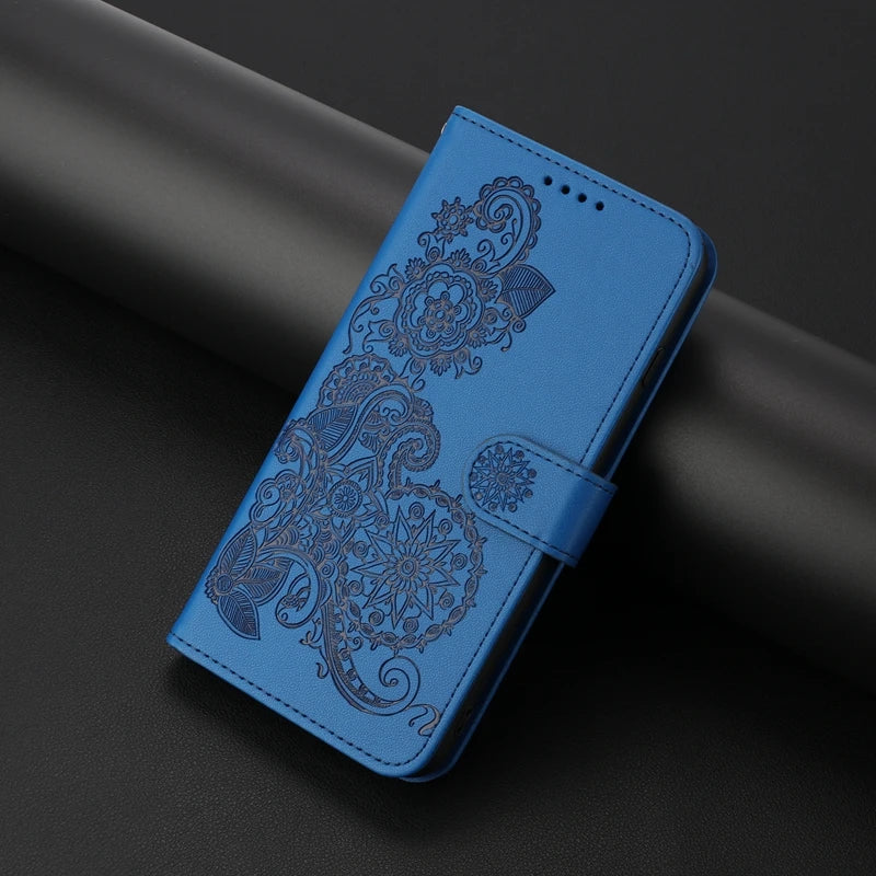 For Xiaomi Redmi 13 Case Paisley Leather Flip Stand Case on For Ximi Redmi13 Wallet Cover For Xiaomi Redmi 13C Phone Cover Coque