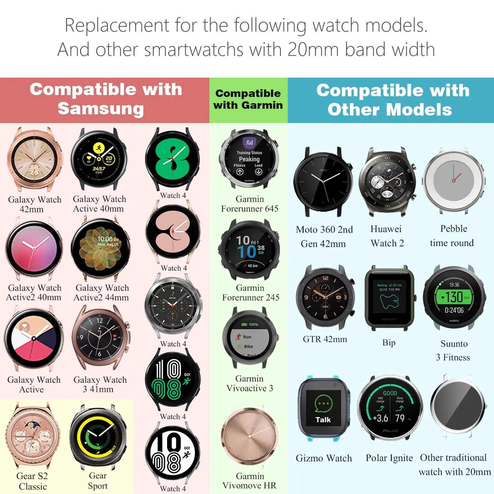 20mm Nylon loop 22mm Band For Samsung Galaxy Watch 6/5/pro/4/Classic/active 2 43-47-40-44mm sport bracelet huawei gt 2/e/3 strap