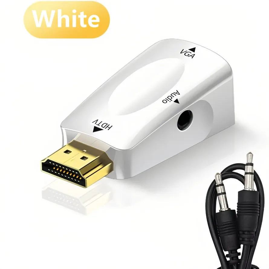 HDMI-compatible to VGA Converter 1080P HDMI-compatible To VGA + 3.5mm Jack Audio Output Adapter For PC Laptop Projector Monitor