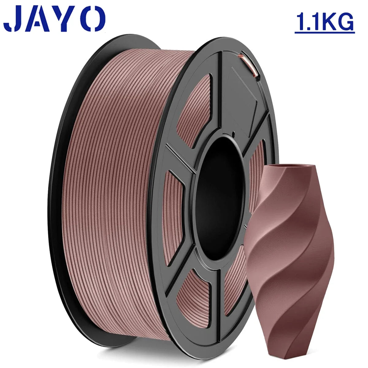 JAYO 3D Wood PLA Printer Filament 1.75mm  1.1KG 15% Real Wood Fibers Dimensional Accuracy +/- 0.02mm Fits Most FDM 3D Printers