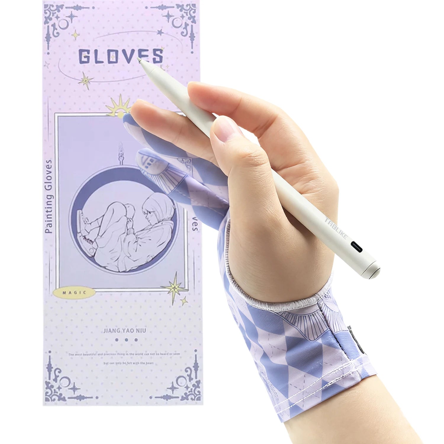 Three-layer Non-slip Glove for iPad/Graphics Drawing Tablet HUION /WACOM/XP-PEN, Drawing Glove for sketching Paiting Art Student