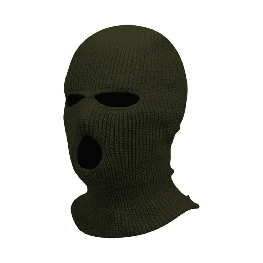 3Holes Winter Warm Unisex Balaclava Mask Hat Embroidery Full Face Mask Knitted Cycling Ski Snowboard Hat Cap Hip Hop Beanie Gift