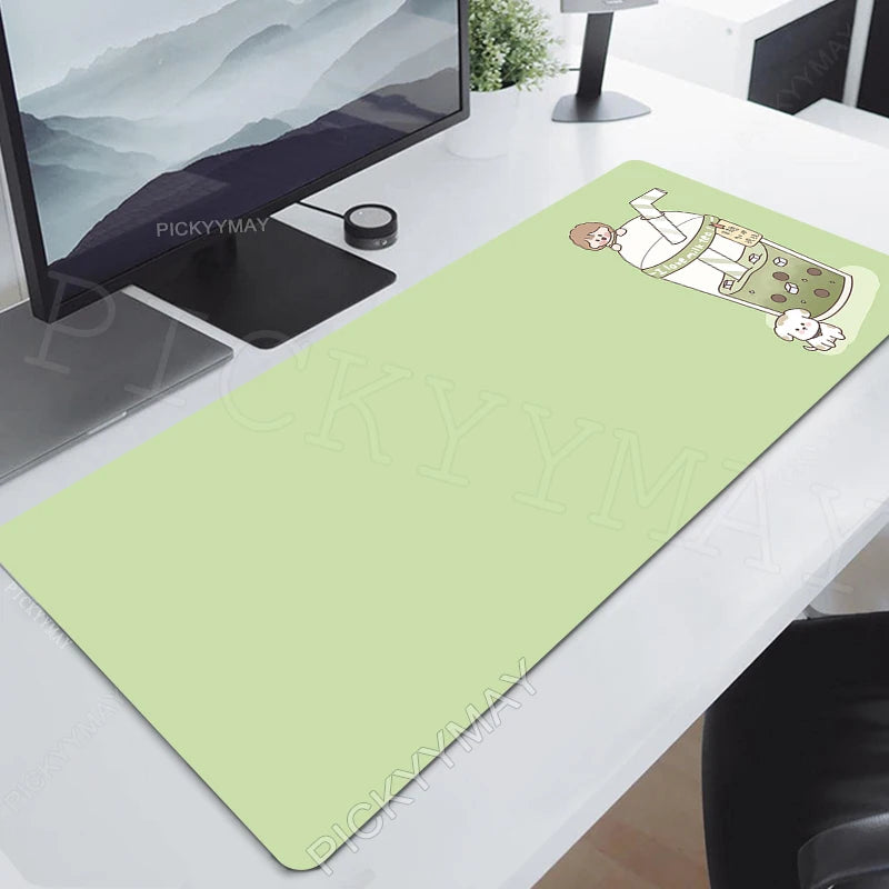 Strawberry Milktea Mousepads Cute Table Mats Gamer Mousepad Large Mouse Mat Desk Pads Keyboard Mats Gaming Mouse Pad Pink