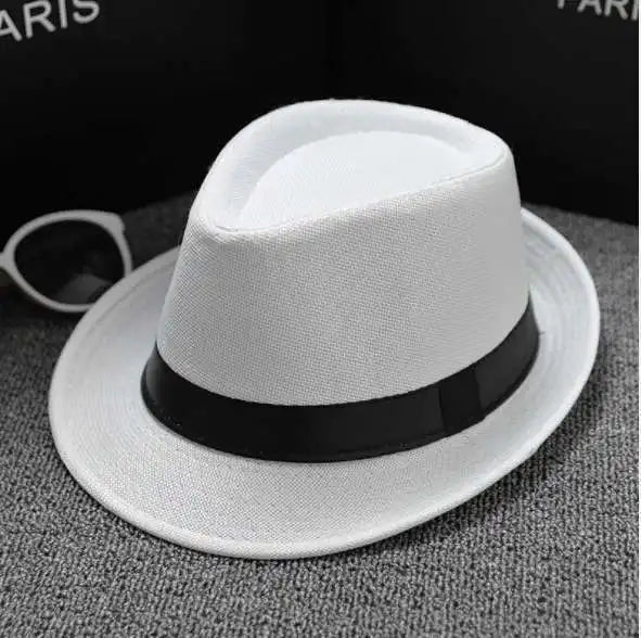 Men's Handsome Cowboy Hats Formal Hat Jazz Cotton Linen Pure Hat Imitation Linen Sun Visor Hat Fashion Accessories